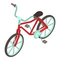 Bicycle icon, isometric style Royalty Free Stock Photo