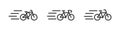 Bicycle icon set. Vector bike icons collection Royalty Free Stock Photo
