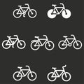 Bicycle icon set. Royalty Free Stock Photo