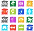 Bicycle icon set Royalty Free Stock Photo