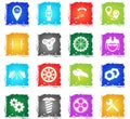 Bicycle icon set Royalty Free Stock Photo