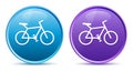 Bicycle icon sleek soft round button set illustration