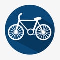 bicycle icon transport ecology button with shadow