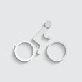 Bicycle  icon vector. Sport bike and rider icon. bicycle with man.  illustration isolated on white background Royalty Free Stock Photo