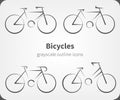 Bicycle icon. Vector bike illustration in angular style