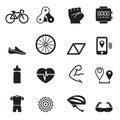 Bicycle icons set