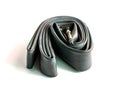 Bicycle inner tube presta valve on white background. Royalty Free Stock Photo