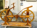 The bicycle invented by Leonardo da Vinci