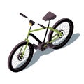 Bicycle isometric color vector illustration