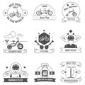 Bicycle Label Set Royalty Free Stock Photo