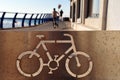 Bicycle lane Royalty Free Stock Photo