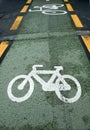 Bicycle lane Royalty Free Stock Photo