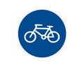 Bicycle lane icon on white background. flat style. bicycles only road icon for your web site design, logo, app, UI. bicycle path Royalty Free Stock Photo