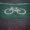 Bicycle lane and pavement Royalty Free Stock Photo