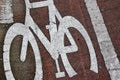 Bicycle lane road markings