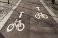 Bicycle lane road sign