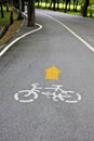 Bicycle lane road sign Royalty Free Stock Photo