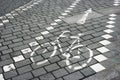 Bicycle lane road sign Royalty Free Stock Photo