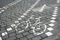 Bicycle lane road sign