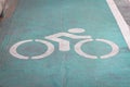 Bicycle lane road sign Royalty Free Stock Photo