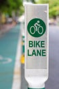Bicycle lane road sign Royalty Free Stock Photo