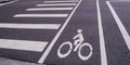 Bicycle lane sign Royalty Free Stock Photo