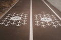 A Bicycle lane sign pictogram