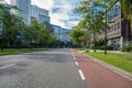 Bicycle lanes in Rotterdam, Erasmus medical and university center, Nederland Royalty Free Stock Photo