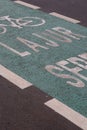 Bicycle lanes on the streets in Taman Mini Indonesia Indah with photo aesthetic concept.