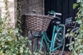 Bicycle lean on Brick Wall