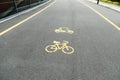 Bicycle lens,Bike lane, Bicycle sign or icon and movement Royalty Free Stock Photo