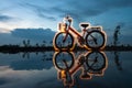Bicycle light painting Royalty Free Stock Photo