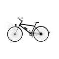 Bicycle with light,sound horn and water bottle - vector illustration