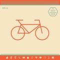 Bicycle line icon