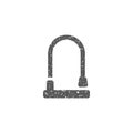 Grunge icon - Bicycle lock