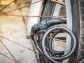 Bicycle lock with numbers Royalty Free Stock Photo