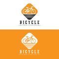 Bicycle Logo, Casual Vehicle Vector, Design Suitable For Bike Shops, Sports Branches, Mountain Bikes, And Kids Bikes Royalty Free Stock Photo