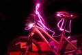 Mountain bike in neon lights Royalty Free Stock Photo