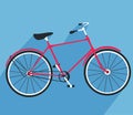 Bicycle made in flat style. Vector bike icon. Royalty Free Stock Photo