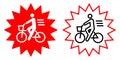 Bicycle manner vector icon illustration material Bicycle insurance