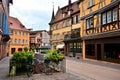 Bicycle in medieval streets of Colmar, Alsace, France Royalty Free Stock Photo