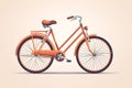 bicycle minimalist illustration of a red bike Royalty Free Stock Photo