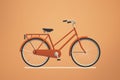 bicycle minimalist illustration of a red bike Royalty Free Stock Photo