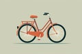 bicycle minimalist illustration of a red bike Royalty Free Stock Photo