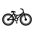 Bicycle monochrome contour to the right Royalty Free Stock Photo