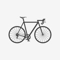 Bicycle monochrome icon. Vector illustration. Royalty Free Stock Photo