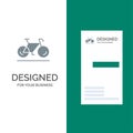 Bicycle, Movement, Walk, Sport Grey Logo Design and Business Card Template Royalty Free Stock Photo