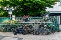 Bicycle park outside Tampines MRT station, Singapore