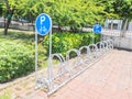 Bicycle park sign Royalty Free Stock Photo