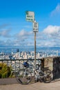 Bicycle parked at Twin Peaks San Francisco Royalty Free Stock Photo